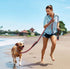 JSXD 5 FT Heavy Duty Double Handle Dog Leash with Comfortable Padded and Reflective Rope for Small, Medium, Large Dogs