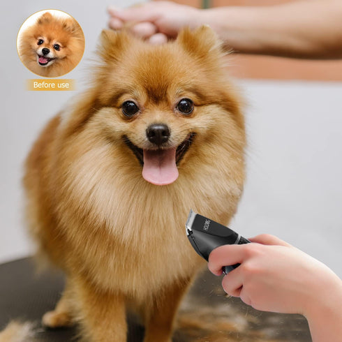 HOLDOG 3-Speed Dog Clippers Professional Heavy Duty Dog Grooming Clipper Low Noise High Power Rechargeable Cordless Pet