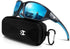 Sports Polarized Sunglasses for Men Women, UV400 Protection Wrap Around Goggles for Fishing Driving TR90