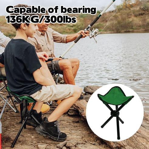 CebraBounze 14.6 inches 210 lbs Travel Folding Camping Stool, Tripod Chair and Maximum weight Outdoor Portable Party