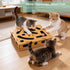 Luampo MDF Cat Nail File Enrichment Box, Scratch Puzzle with Sandpaper Surface, Stress-Free Nail Care Alternative