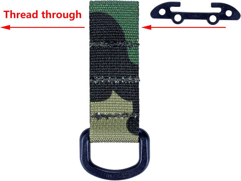 Tactical Gear Molle Clip D Ring Hook T-Mount Bar Hanging Plastic Carabiner Key Holder Accessories
