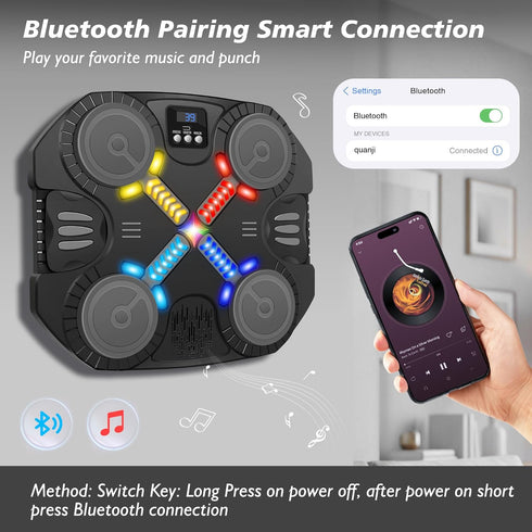 3 4 5 6 7 8 9 10 11 12+ Music Boxing Machine Sport Toys for Kids and Adults,Wall Mounted Bluetooth Smart Punching