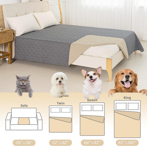 BOCTOPUG 82"x102") Dog Bed Cover for Pets Blankets Rug Pads for Couch Protection Waterproof Bed Covers Dog Blanket