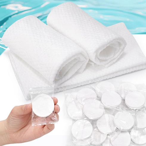 MCPINKY Compressed Towels, 42PCS D isposable Face Towels for Travel Portable Washcloths