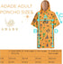 100% Unisex Surf Changing Poncho Turkish Cotton Hooded Drying Poncho with Pocket Quick-Drying, Lightweight