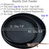 Reptile Water Food Dish Bowl Turtle Feeder Tortoise Feeding Dish Container (M, Black)