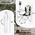 GODECOR 600D Portable Camping Chair with Back Support, Folding Outdoor Padded Lawn Chair with Cup Holder Storage