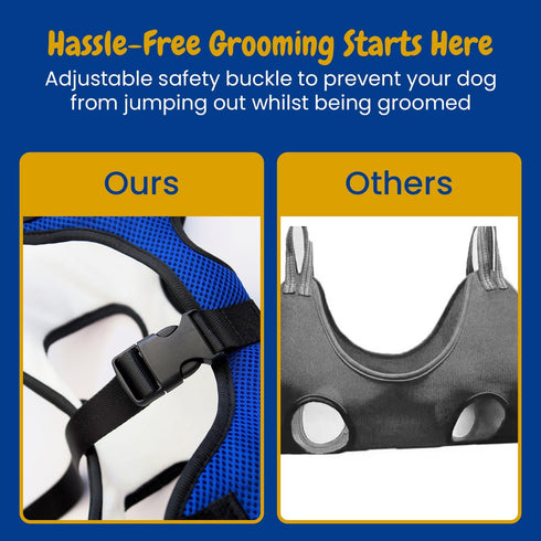 Generic Hammock Dog Grooming for Small Dogs - Pet Grooming Harness with Nail Clippers, Nail File, Scissors, Comb