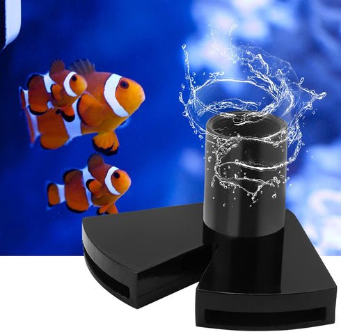 Aquarium Water Outlet, Acrylic Fish Tank Double Duckbill Nozzle, Rotating Flowing Pipe