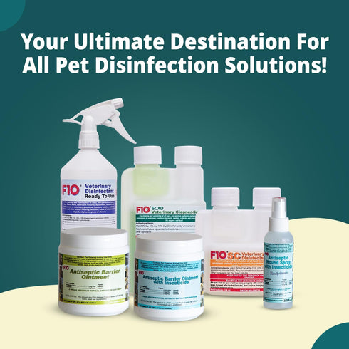 F10 100 ml (3.4oz) SCXD Concentrated All Purpose Disinfectant Cleaner With Soap For Kennels, Litter Box, Cage