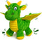 BBeary Squeaky Dog Toys - Soft Plush Dragon Dog Toy with 5 Squeakers