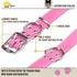 ADITYNA Heavy-Duty Pink Leather Dog Collar for Medium Dogs, Soft Lined Girl Collar for Walking, Training, Hiking