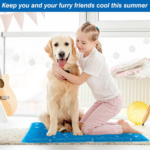 Water Injection Dog Cooling Mat, Pet Cooling Pads for Dogs & Cats, Ideal for Outdoor Car Seats & Beds
