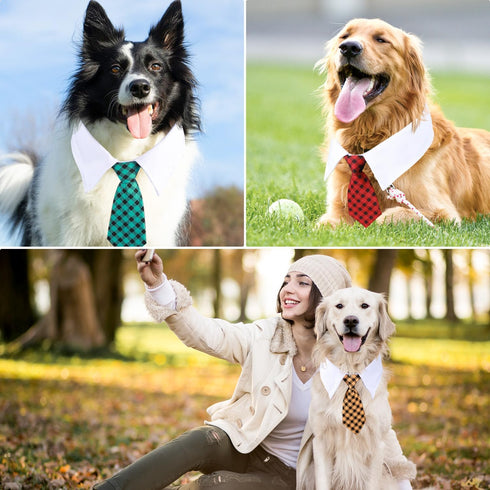 Segarty Dog Neck Tie Large | 6 Pack Adjustable Pet Ties Collars for Medium Large Dogs | Formal Wedding Costume Set