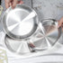 Stainless Steel Flat Style Cat Dishes for Food and Water, 4 Sets for Small Pets