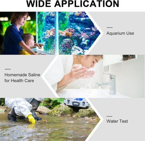 hygger Salinity Tester, Accurate Automatic Hydrometer for Fish Tank Pond Water, Sea Specific Gravity Test, Transparent