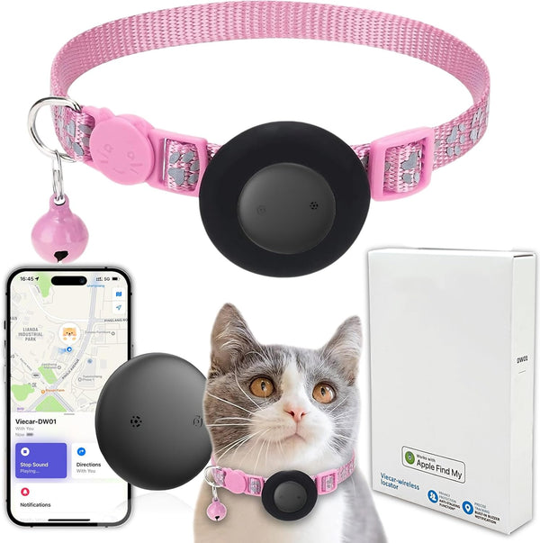 GPS Tracker for Cats, Mini GPS Pet Tracker, IPX8 Waterproof Cat Trackers,No