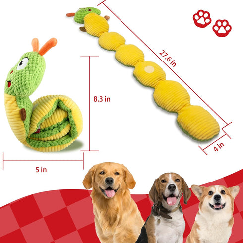 Gigwi Interactive Dog Puzzle Toys, Snuffle Toy Treat Dispensing IQ Training, Cute Caterpillar Design