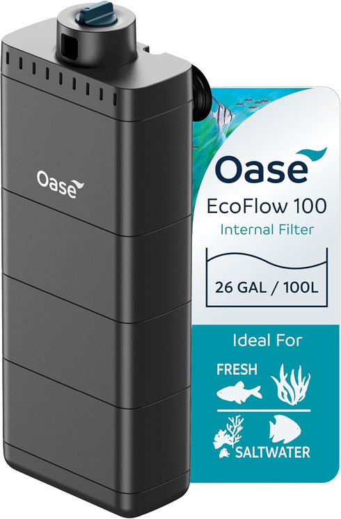 OASE EcoFlow 100 Internal Aquarium Filter, for Freshwater and Saltwater Tanks Up