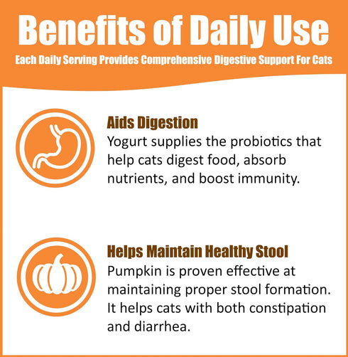 Whole Life Pet Healthy Gut Daily Supplement for Cats – Probiotics with Pumpkin for Digestion & Stool Formation