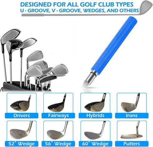 Golf Club Grove Sharpener and Cleaner Tool for Wedges and Irons, Optimal Backspin for Precision Shots