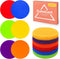 ZukoCert 30-Pack Poly Spots & Non-Floor Markers Flat Sit Spots for Gym Class,