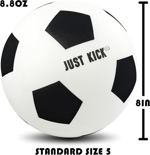 3/5 7 SRG Silent Foam Soccer Ball Airless Indoor House Ball for Quiet Training, Soft Durable Foam Design, Multi-Use