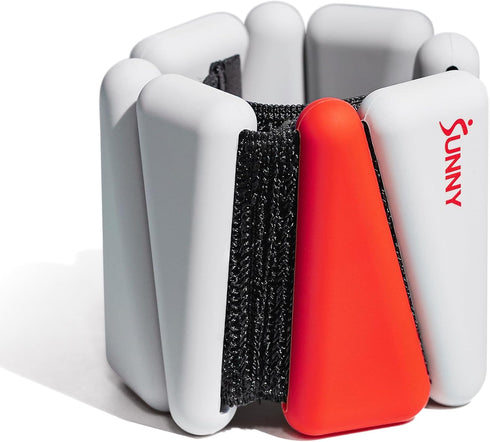 Sunny Health & Fitness Adjustable Silicone Walking Arm Weight Bands – Set of 2, Flexible Strap, Small Wrist Weights for