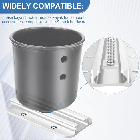GTTL175 Gear Trac for Kayak, Top Loading Stainless Steel Track Mount for 1/2" Wide Hardware