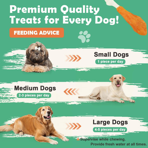 10.6oz, 18-20 Count Dog Treats for Small Dogs, Chicken Wrapped Calcium Bones Rawhide-Free Grain-Free Chews Training