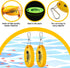Yaomiao Floating Keychain - Oval Shaped Foam Floating Key Ring, Glow in the Dark for Fishing Outdoor Use