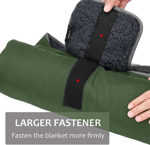 Tirrinia Outdoors Waterproof Throw Blanket, Sherpa Fleece Windproof Mat for Camping, Picnic, Traveling, Machine Washable