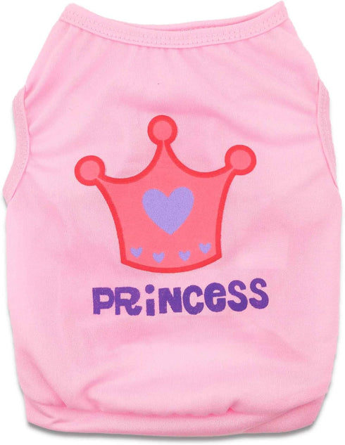 8 Pieces Girl Dog Clothes, Small Dog Shirts, Puppy T-Shirt for XS Dogs, Chihuahua, Yorkie Clothes
