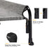 Veehoo Elevated Dog Bed, Medium Black Silver, Cooling Camping Raised Pet Bed with Slope Headrest, Washable, CWC2204
