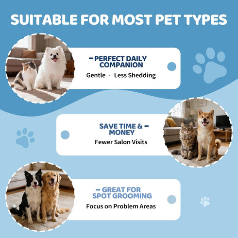 Cats,5-in-1 3 Pet Steam Brush for Dogs & Self-Cleaning Dog Steam Brush with Swap-in Heads (Grooming, Dematting