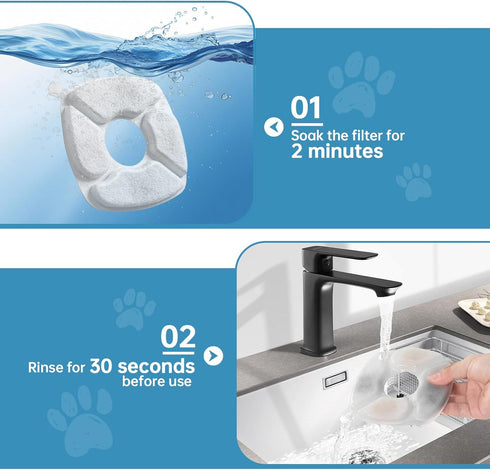 VANVE 40 Filters-20 Pack 20 Pack 95oz/2.8L 135oz/4L 67oz/2L Pcs Cat Water Fountain Replacement Cat Fountain Filters