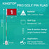 KINGTOP 6ft Golf Flagstick, Portable Five-Section Design for Backyard Practice Putting Green Set