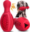 Interactive Dog Treat Puzzle Toy - Durable Rubber Chew Toys for Large Dogs, Squeaky Toys for Aggressive Chewers,