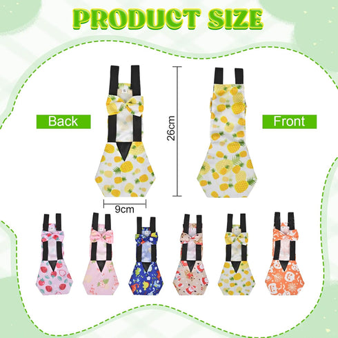 XGIDXFZ 6Pcs Chicken Diapers for Hens,Reusable Duckling Diapers Washable Waterproof Pet Diapers with Bow Tie