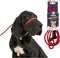 Heather's Heroes Sidekick Dog Headcollar with Leash, Effective Training Tool for Leash Reactivity, Red, Mini