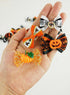 50pcs/Pack Pet Dog Cat Halloween Hair Bows, Rhinestone Puppy Grooming Bows with Rubber Bands