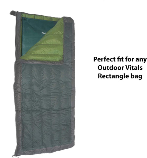 Sleeping Bag Liner in Charcoal, Rectangular/Micro Polyester
