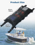 KEMIMOTO T-Top Storage Bag, Waterproof Boat Life Jackets Bag for 4 Fishing Rods with Mesh Pockets