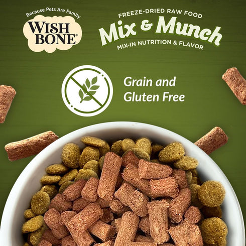 Wishbone Mix & Munch Raw Freeze-Dried Grain-Free Lamb, Goat and Chicken for Cats