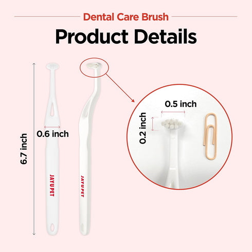 1ea JAYU PET Dental Care Brush (Soft Bristles) - Dog Toothbrush, Cat Toothbrush, Dental Care for Kitten and Small Dogs