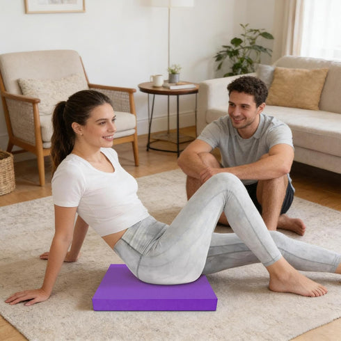 Generic 20x16 Inch Foam Balance Pad - Non Slip Soft Thick,Balance Foam Pad Exercise Equipment,for Women Men Home Gym