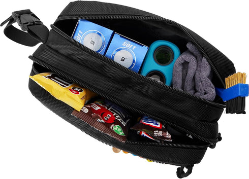 Golf Pouch Bag for Balls Accessories, Customizable with Hook-and-Loop Panel, Ideal Golfer Gift