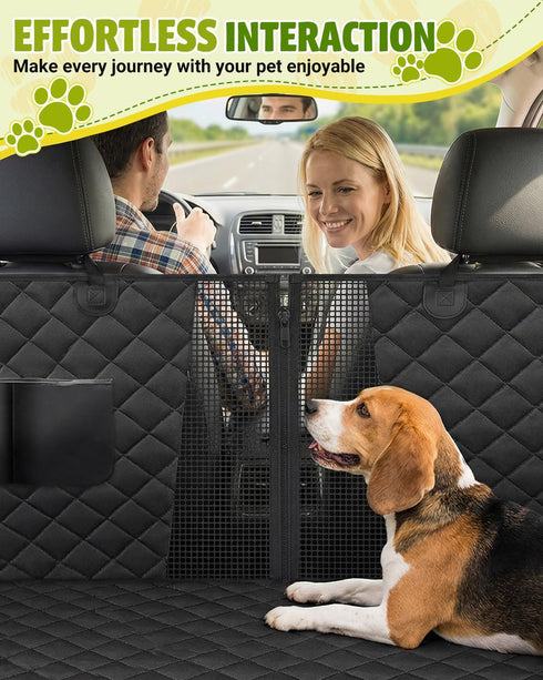 600D 100% Hammock Dog Car Seat Cover, Heavy Dute Durable Car Seat Cover for Dogs Pets, Waterproof Scratch Proof Nonslip