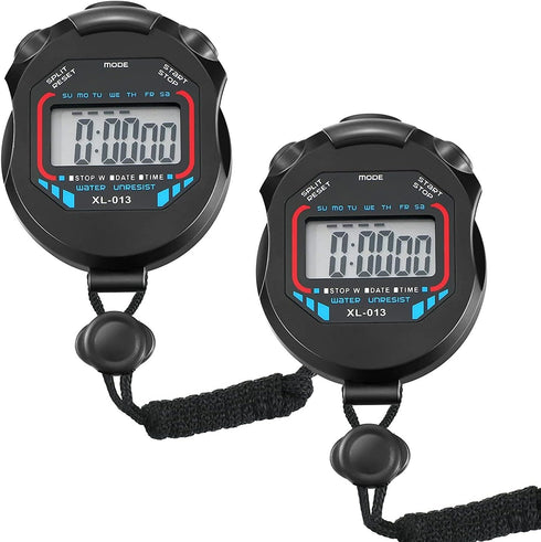 Waterproof Stopwatch Digital Handheld Multi-Function Sports Timer, Professional Electronic Chronograph Stop Watch (10)